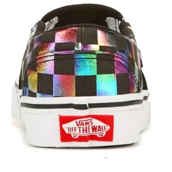 Vans iridescent slip on skate shoes size 8.5 - Picture 2 of 7